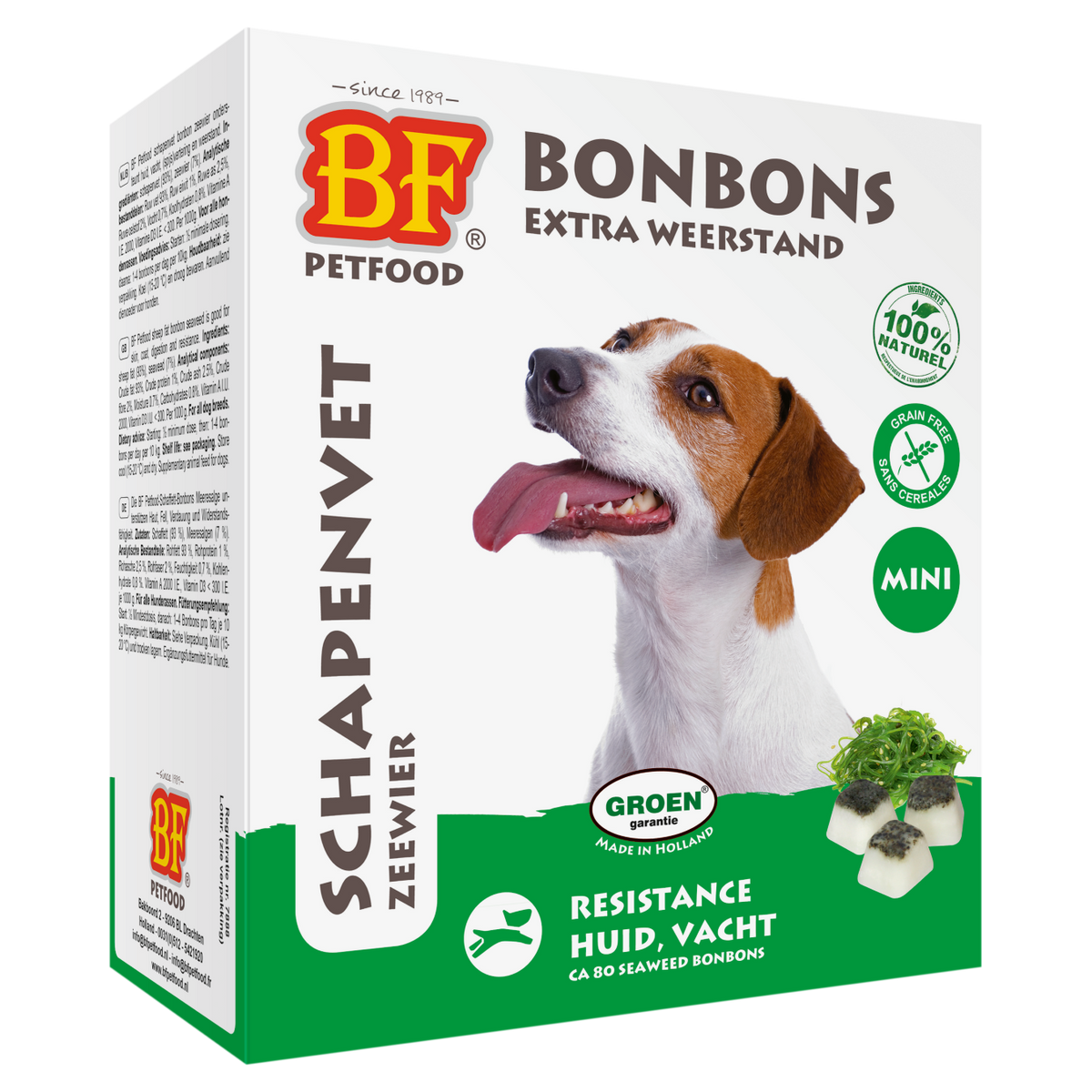 BF Petfood Schapenvet Mini Bonbons Zeewier 80 stuks