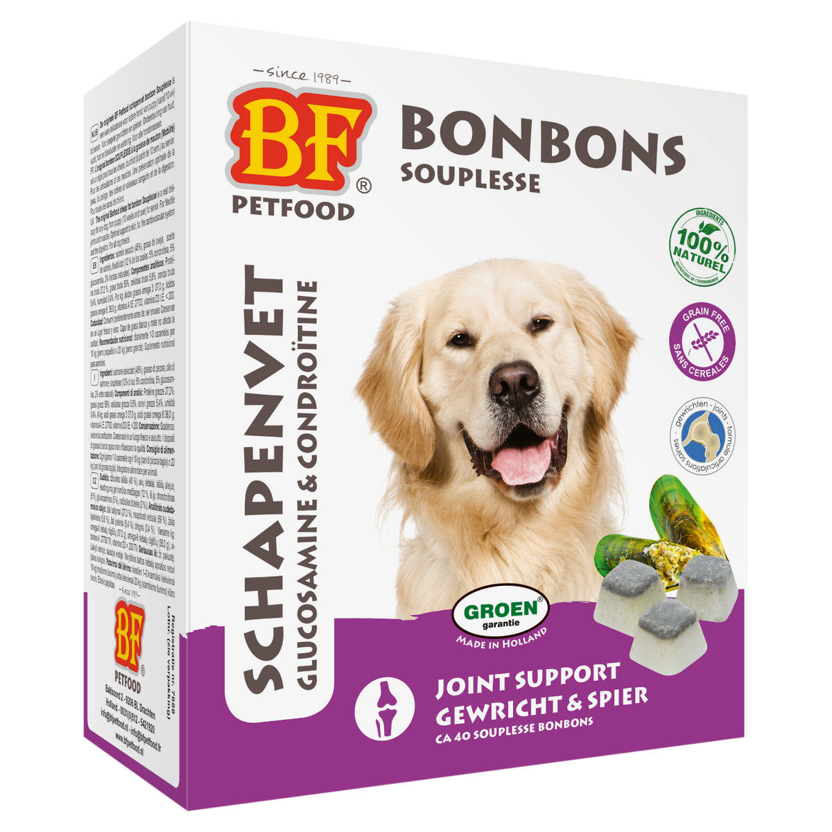 BF Petfood Schapenvet Maxi Bonbons Souplesse 40 Stuks