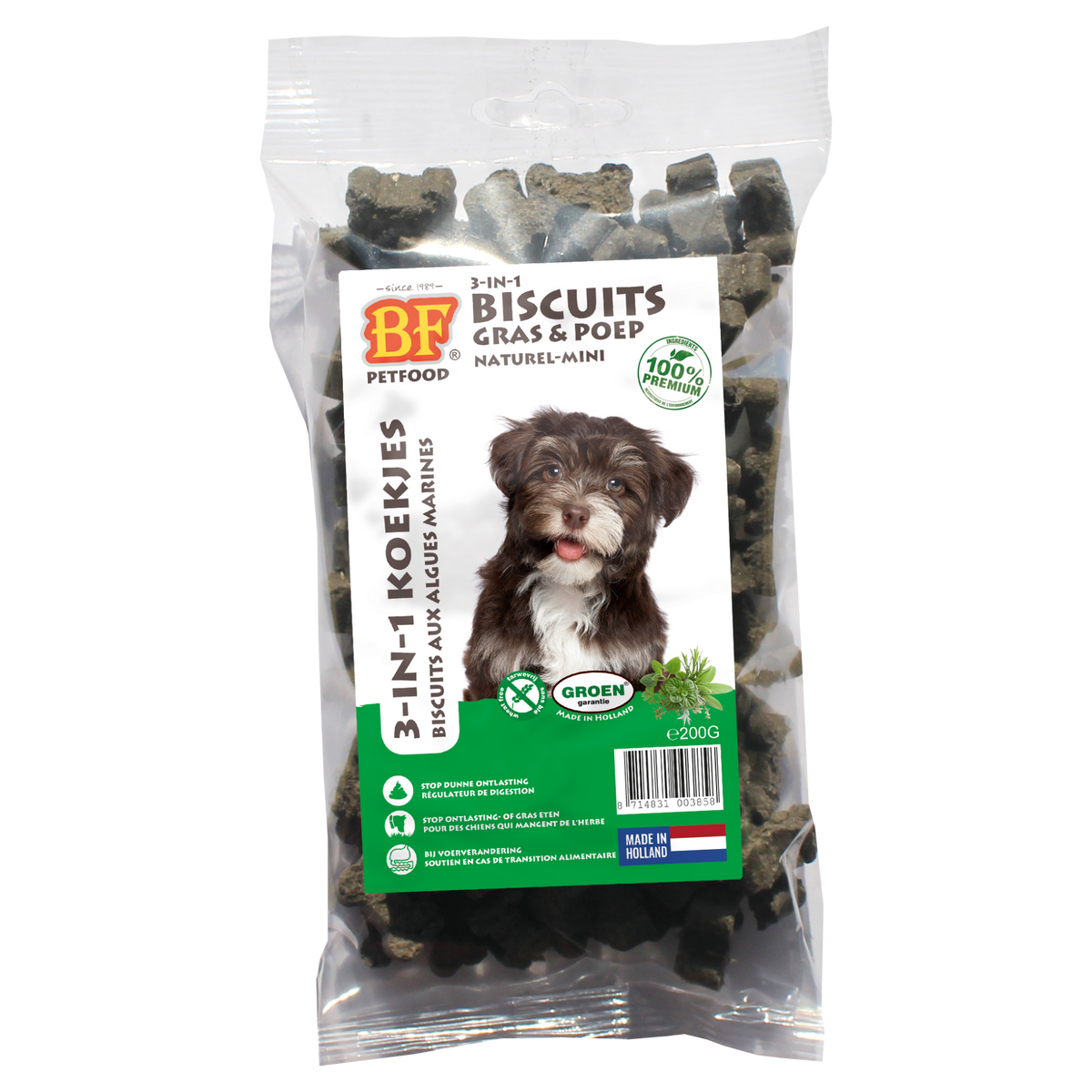 BF Petfood 3-in-1 Hondenmineralenkoekjes Mini Kruiden 200 gr
