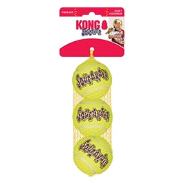 KONG SqueakAir Tennisballen Geel met Piep M 6,5 cm 3 st