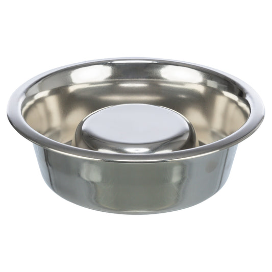 Trixie Slowfeeder Voerbak RVS 17 cm 0,6 L