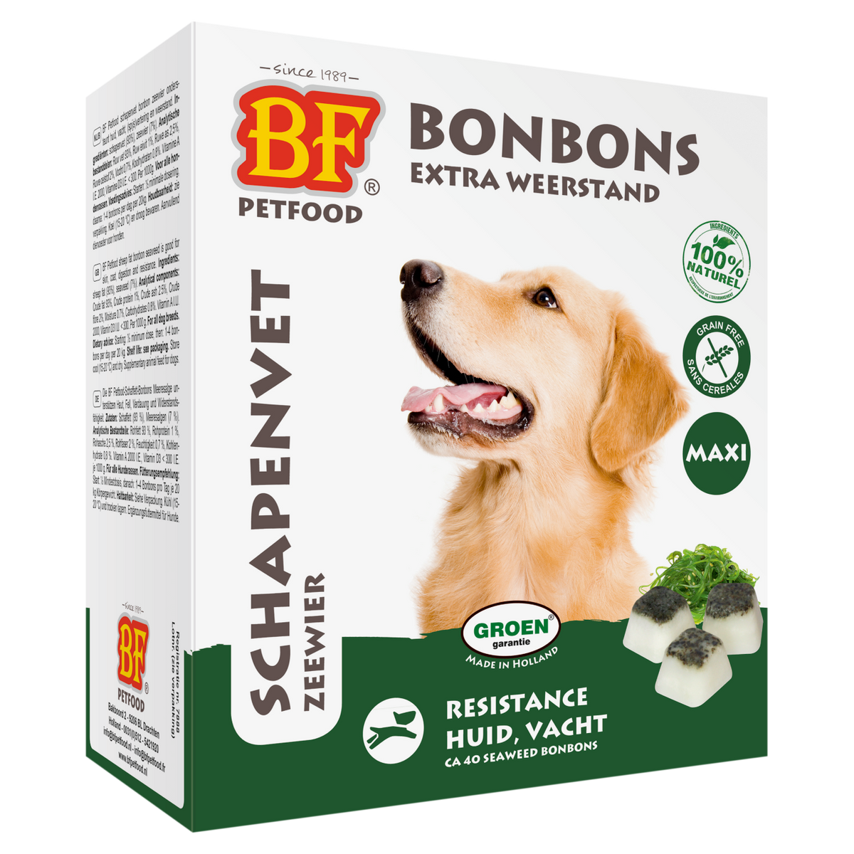 BF Petfood Schapenvet Maxi Bonbons Zeewier 40 stuks