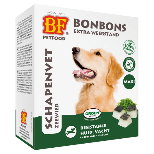 BF Petfood Schapenvet Maxi Bonbons Zeewier 40 stuks