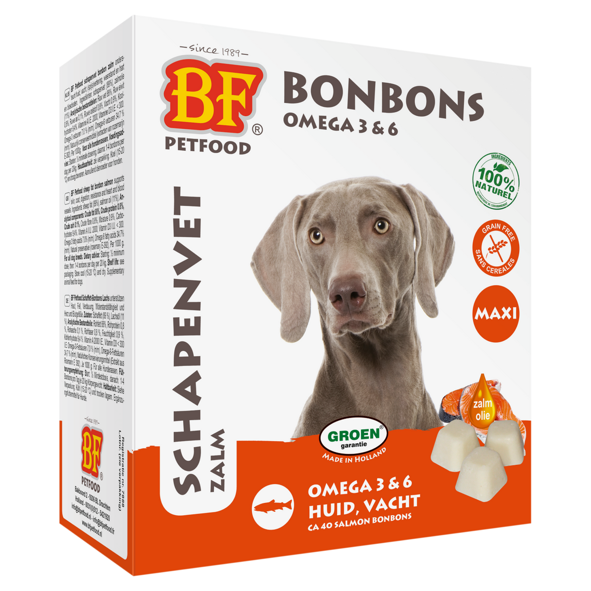 BF Petfood Schapenvet Maxi Bonbons Zalm 40 Stuks