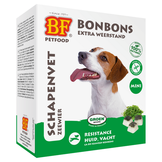 BF Petfood Schapenvet Mini Bonbons Zeewier 80 stuks