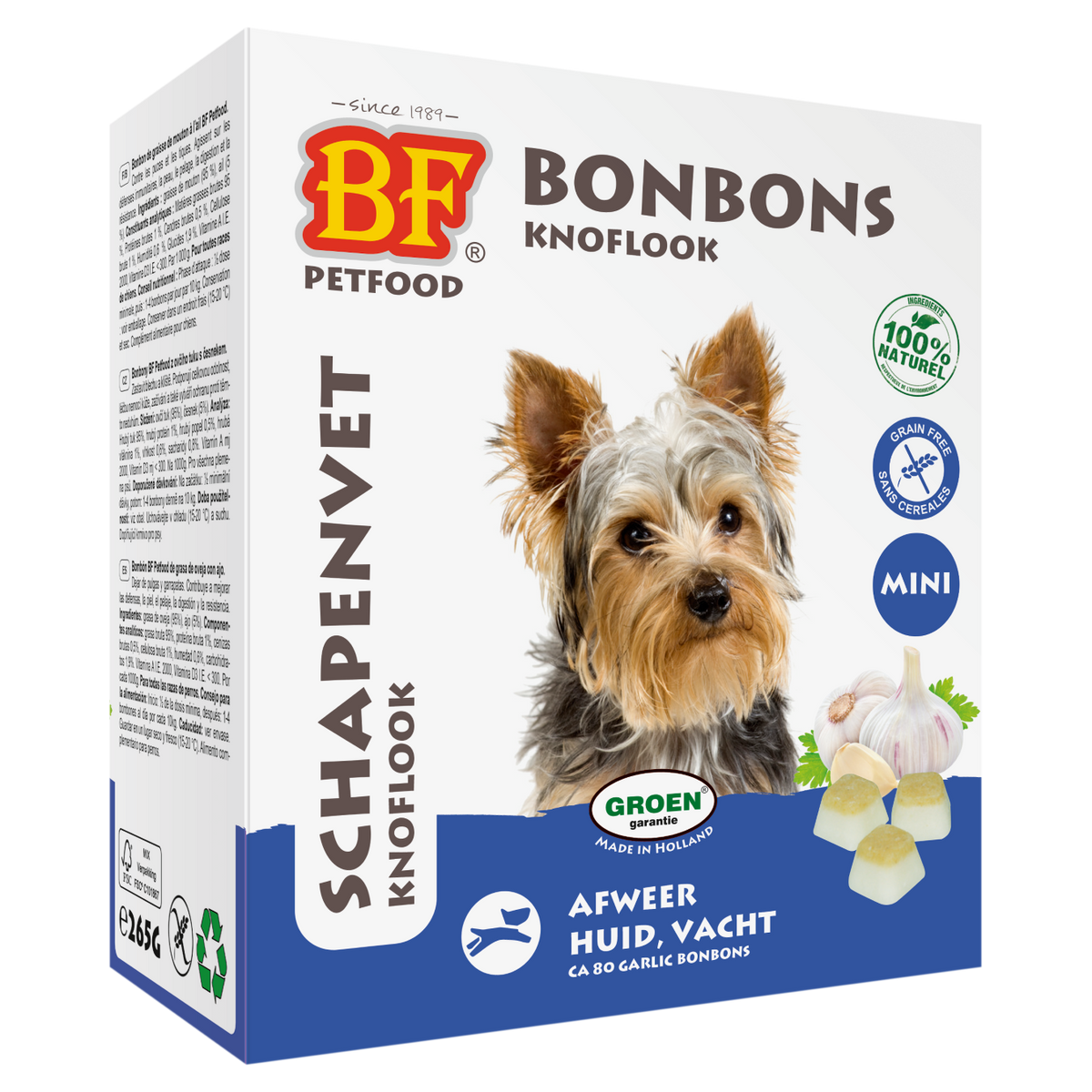 BF Petfood Schapenvet Mini Bonbons Knoflook 80 stuks