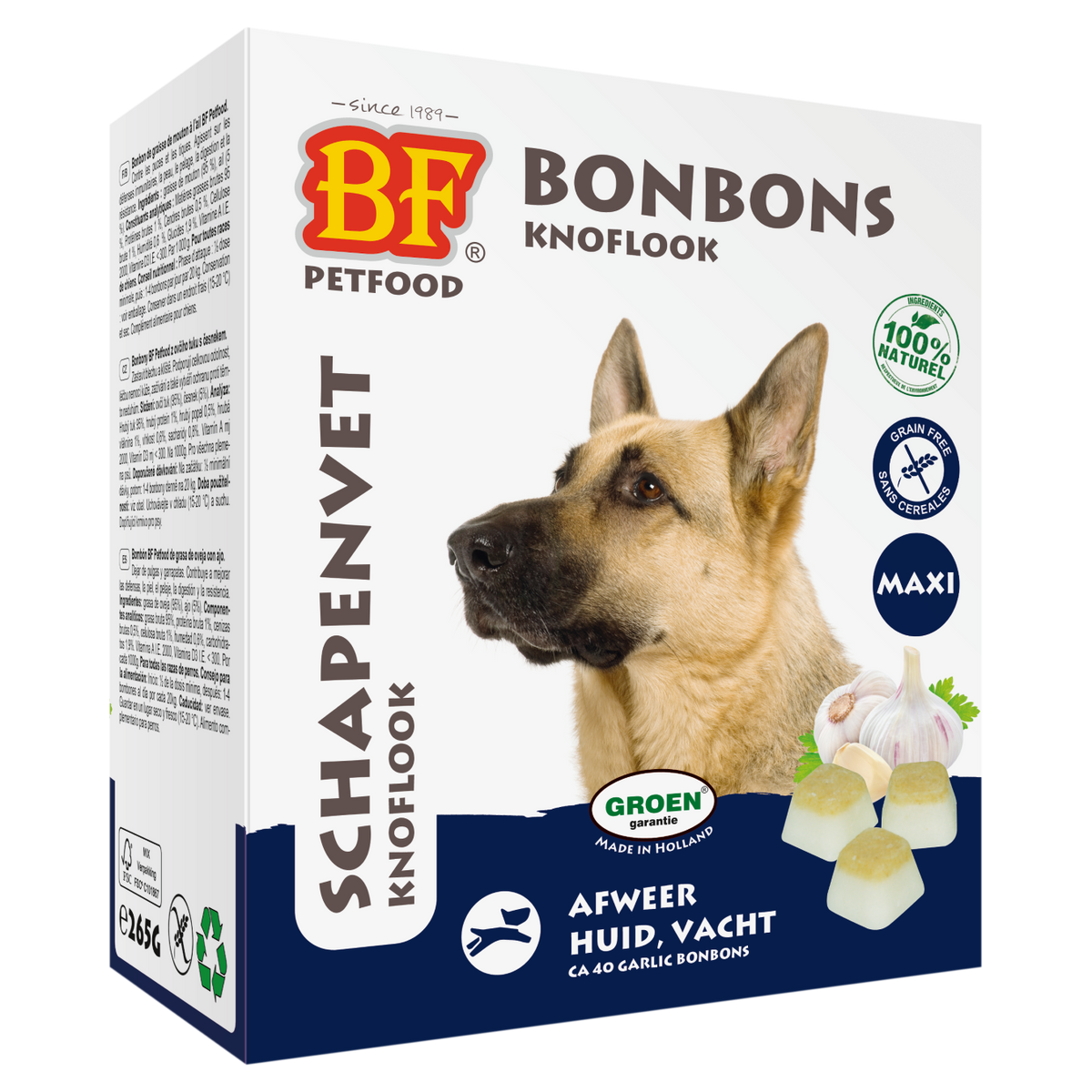 BF Petfood Schapenvet Maxi Bonbons Knoflook 40 Stuks