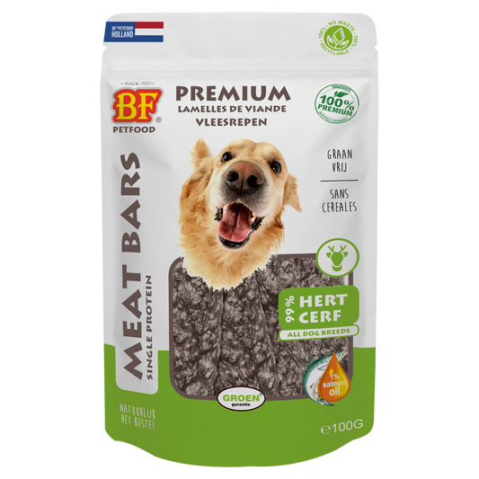 BF Petfood Meat Bars Hert 100 gr