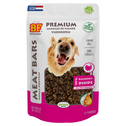 BF Petfood Meat Bars Kalkoen 100 gr
