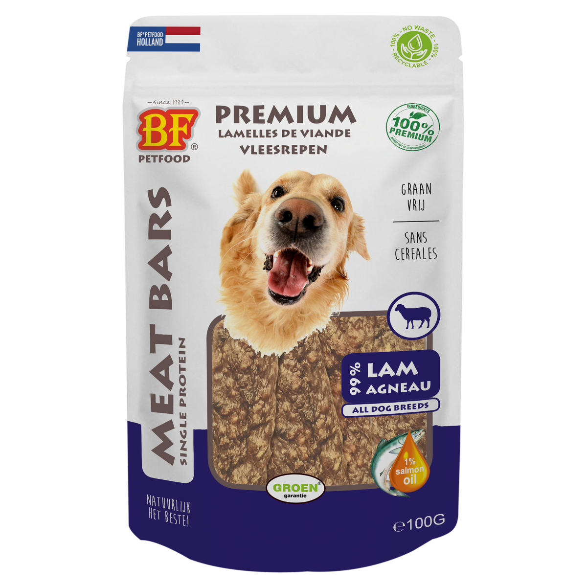 BF Petfood Meat Bars Lam 100 gr