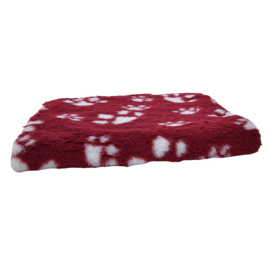 Vetbed Bordeaux met Witte Pootjes 100x150 cm