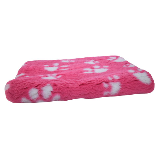 Vetbed Roze met Witte Pootjes 100x150 cm